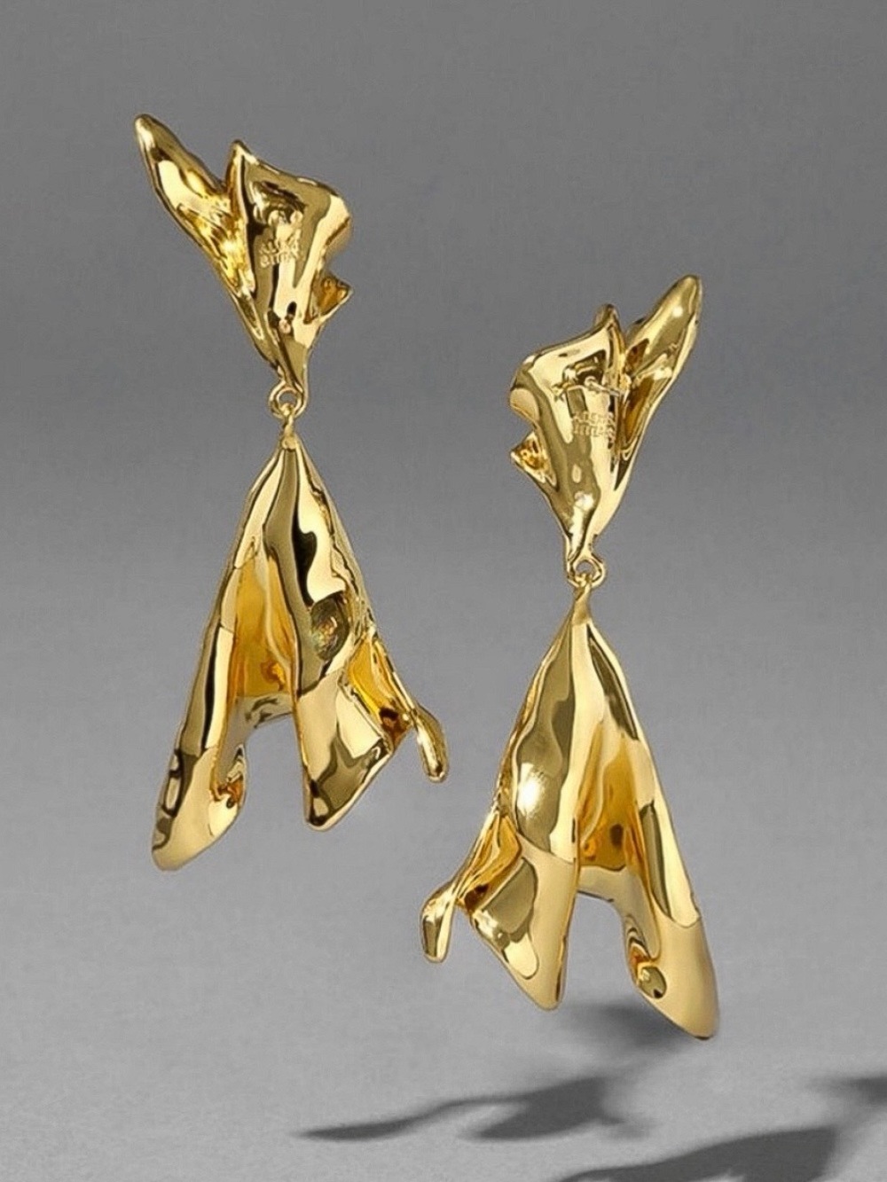 Alexis Bittar Crumpled Ruffle Drop Earrings